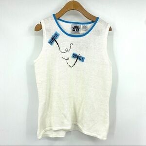 Storybook Knits dragonfly shell sweater ramie M